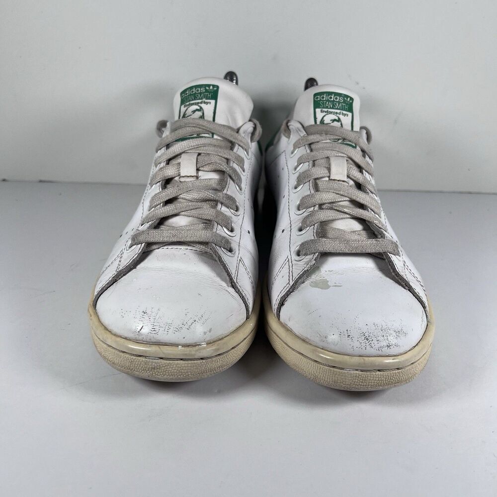 Adidas Stan Smith White Green Lace Up Athletic Shoes Sneakers Men's 7.5 M20324 - Picture 2 of 8